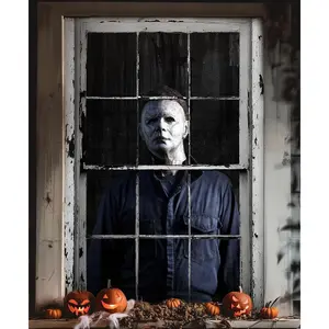 Halloween Horror Curtain Window Decoration Horror Window Door Decoration