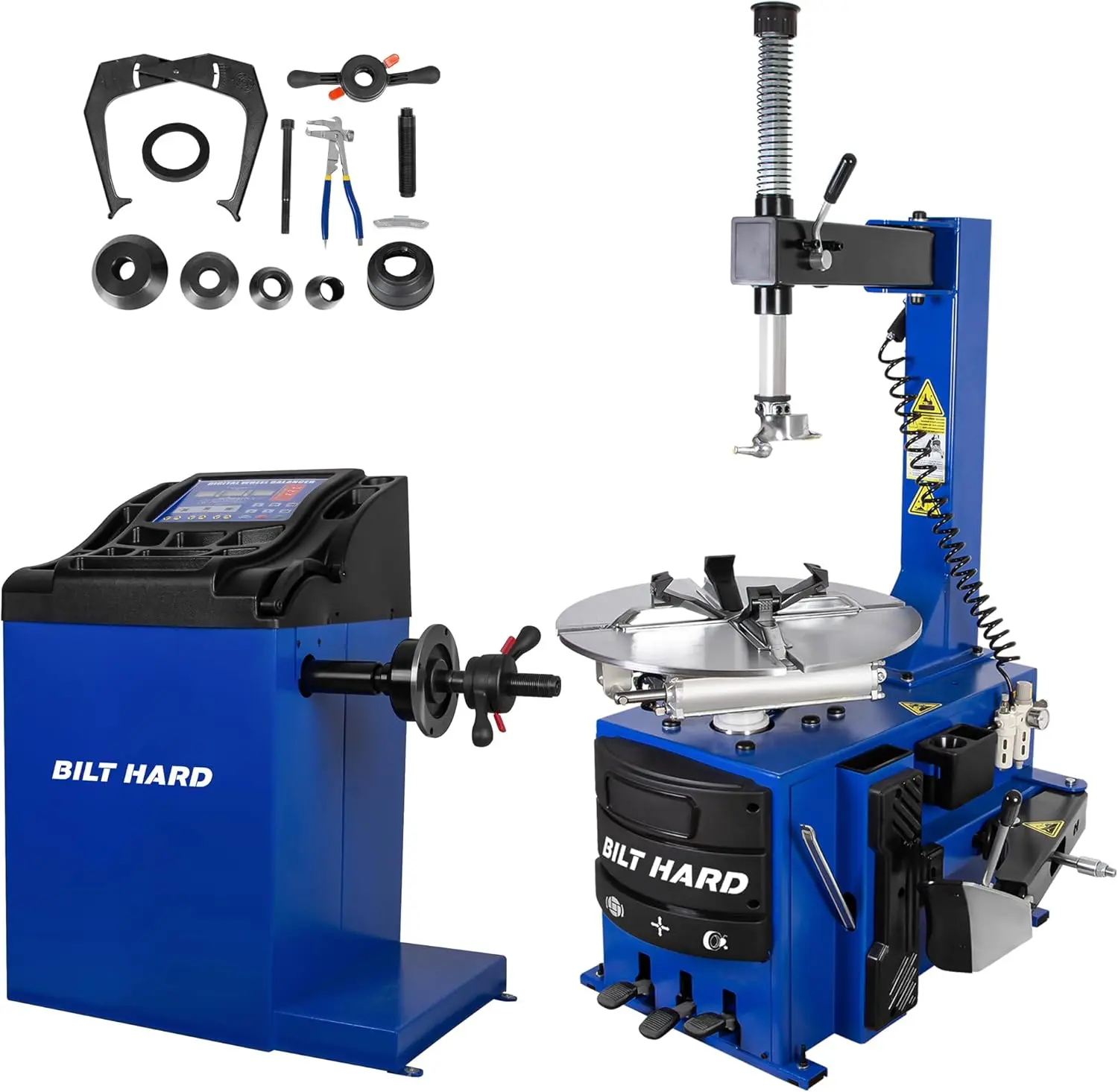 FDSW Hard 110V 2.0HP Tire Changer Machine and Wheel Balancer Combo Rim Clamp, Tire Changer with Swing Arm and Tire Balancing Machine for Shop, Garage