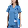 Scrub Tops for Women V-Neck Classic Fit with Two Pockets for Medical Uniforms Four-Way Stretch, Anti-Wrinkle