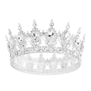 Queen Crown Rhinestone Wedding Crowns and Tiaras for Women Costume Party Hair Accessories Princess Birthday Crown Crystal Bridal Crown