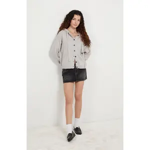 Your Favorite Women's Karoline Hooded Button Down Cardigan