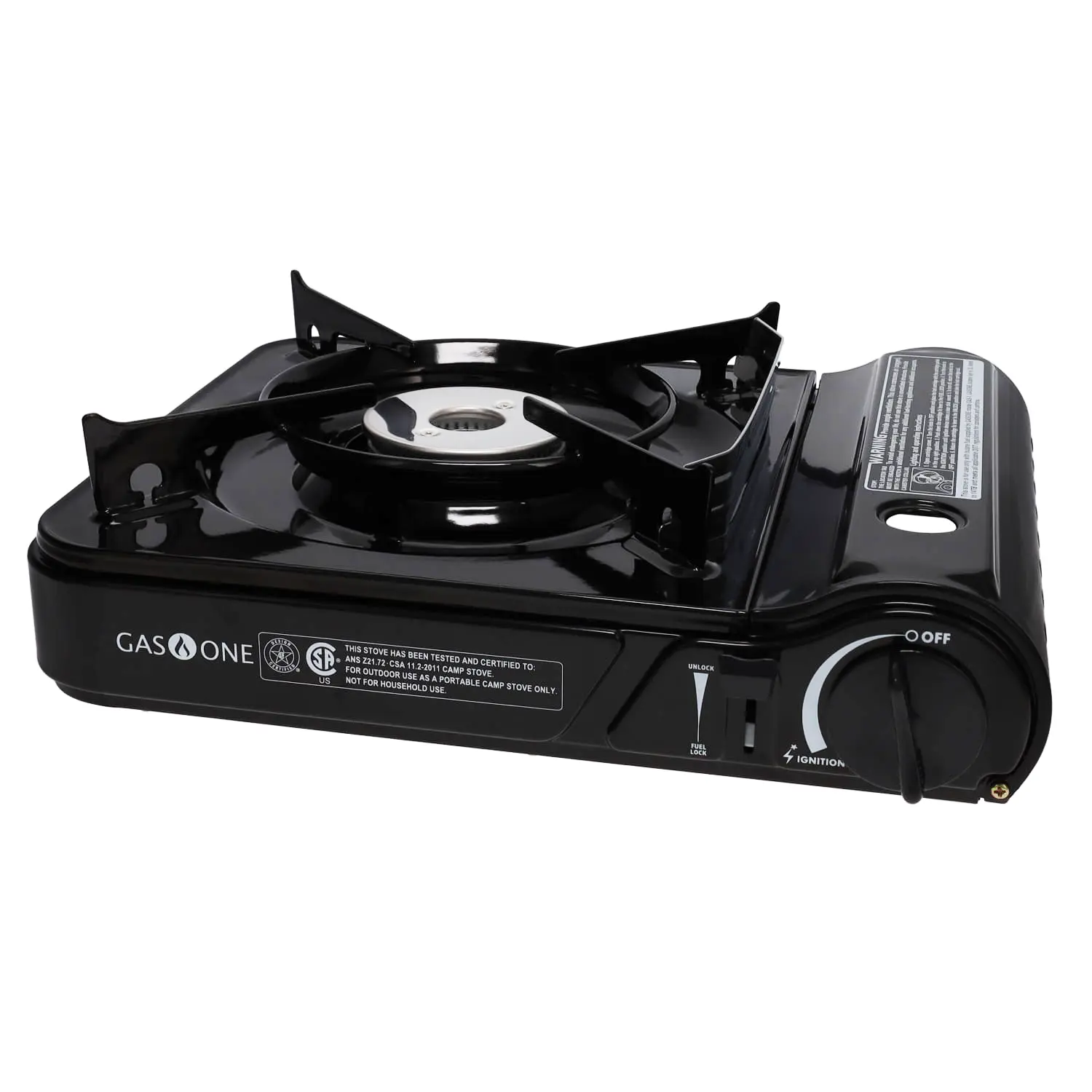 Portable Butane Camp Stove - 11,000 BTU Single Burner with Rugged Frame, High-Performance Camping Equipment for Outdoor Cooking & Hiking, Portable Outdoor Kitchen