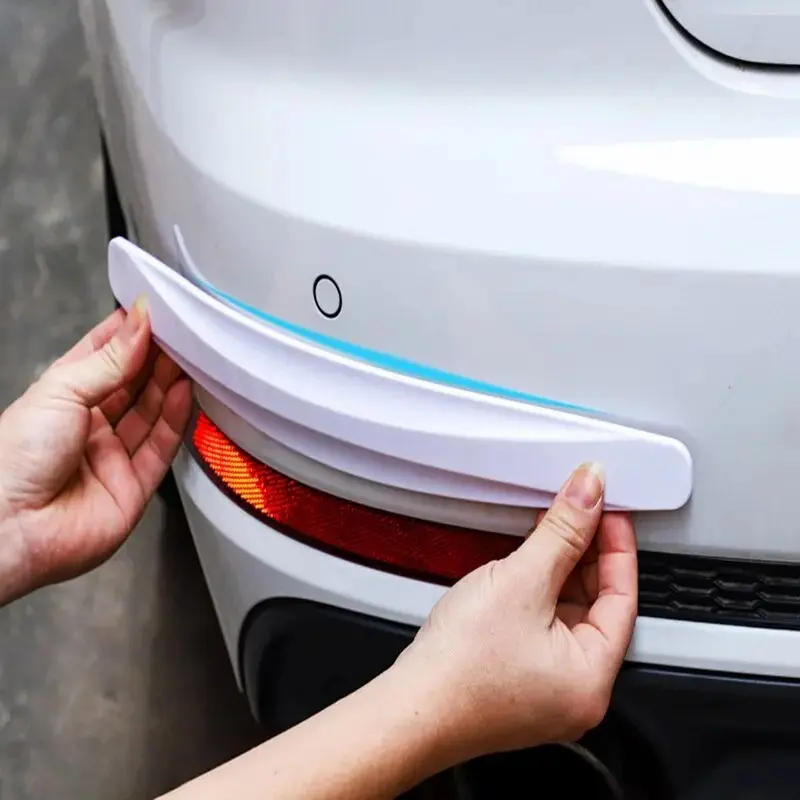 2pcs Car Anti-Collision Protectors, Universal Carbon Fiber Scratch Guards, Rubber Bumper Protection for Cars, Essential Auto Accessories