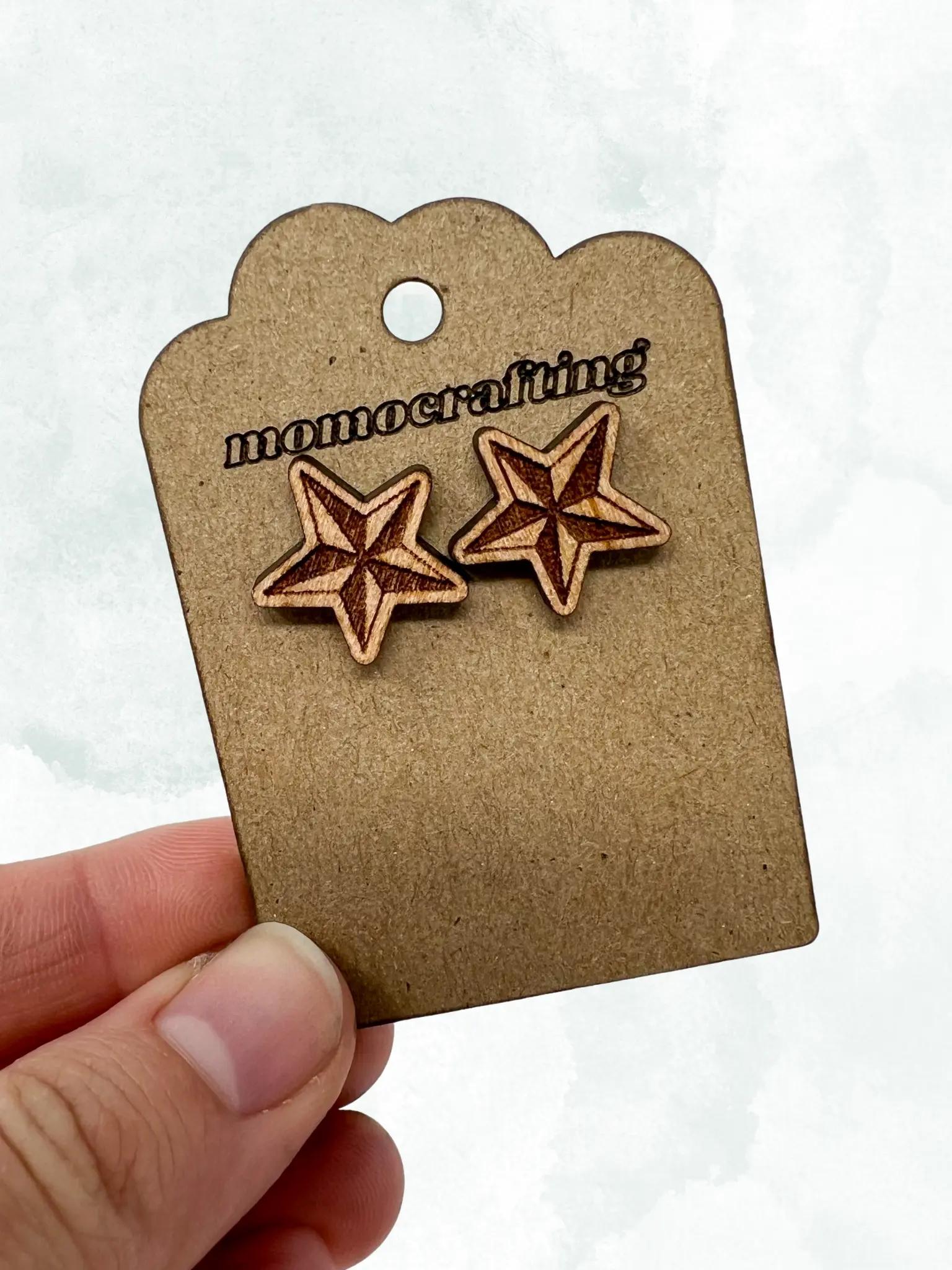 Tattoo Inspired Nautical Star Stud Earrings