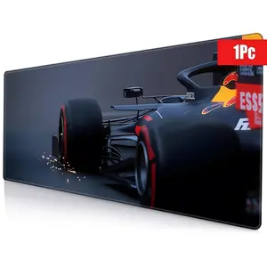 Large Racing Design Mouse Pad, High-Grade Anti-Slip Rubber Desk Mat, Perfect Gift for Gamers, Office Use, Learning, F1 Theme