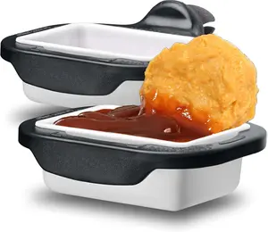 2-Pack Car Sauce Dip Clip Holder, In-Car Condiment Holder for Ketchup & Dipping Sauces, Mess-Free Design