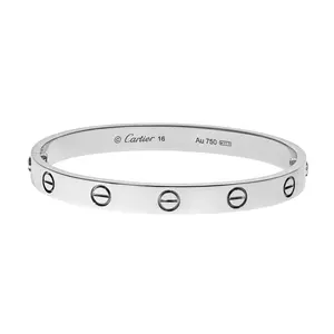 Pre-owned Cartier Love Bangle Bracelet Size 16
