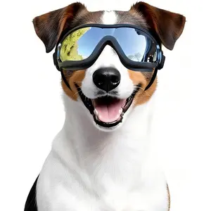 Dog Goggles Medium Breed with UV Protection Windproof Anti-Fog Dog Sunglasses Clear View Dog Glasses for Walks/Car Rides/Motorcycle Riding/Bike Riding, Medium