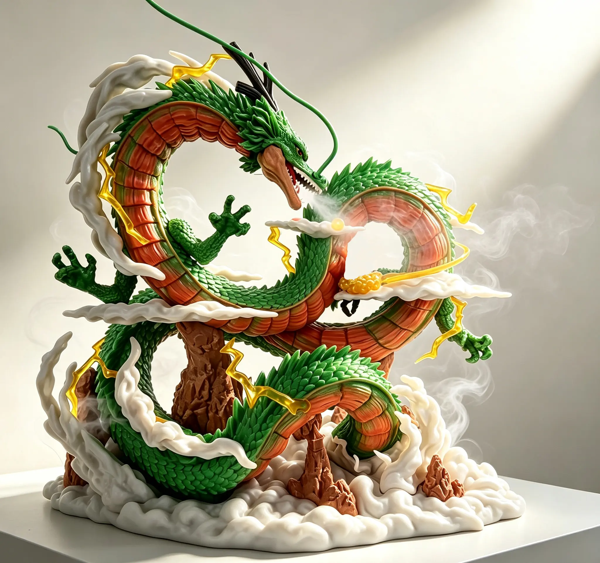 DBZ Shenron Statue, PVC Resin Collectible Figure with Cloud Base & Gift Box, Stunning Collectible for DBZ Fans, Ideal for Birthday & Holiday Gifting