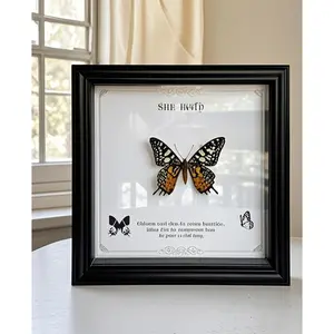 Butterfly specimen frame, real butterfly specimen frame, insect specimen handmade frame, 2CM hollow display stand, real glass display, only the frame without the butterfly