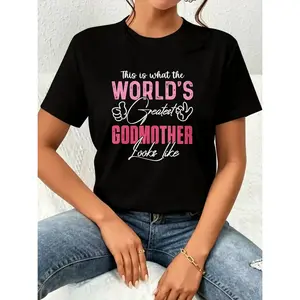 100% Premium Cotton graphic tees This Is What The World's Greatest Godmother Looks Like Mom T-Shirt graphic t shirt gifts for your mom women's tshirt