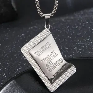 Throw Away Do Not Eat Desiccant Model Men Necklaces Pendant Jewelry for Male Women Unique Punk Hip Hop Accessories Gift