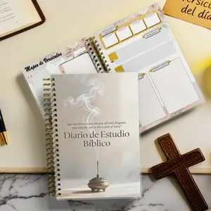 Christian Women's Verse Mapping Notebook & Daily Devotional Organizer | A5 Undated Logbook with Thick Paper, Spiral Binding, Application Prompts, and Structured Layouts for Quiet Time (Spanish Version)