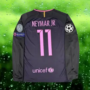 2016 2017 Away Retro No.11 Neymar Long Sleeve Soccer Jerseys