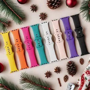 8-Pack Sport Bands Apple Watch, Ultra Breathable Silicone Straps, Fits Series 1-10 & Se, Perfect Gym Essentials, Ideal Gift Set, Smart Watch Straps, Smartwatch Strap