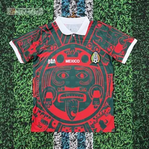 1998 Mexico Soccer National Team Home Red Nostalgia Soccer Jersey #2 Suarez #3 Sanchez Classic Breathable Quick Dry Soccer Jersey