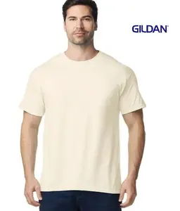 Gildan G5000 Adult Heavy Cotton T-Shirt, 1 Pack Classic Fit Unisex Tee, Soft & Breathable Natural Shirt for Daily Wear