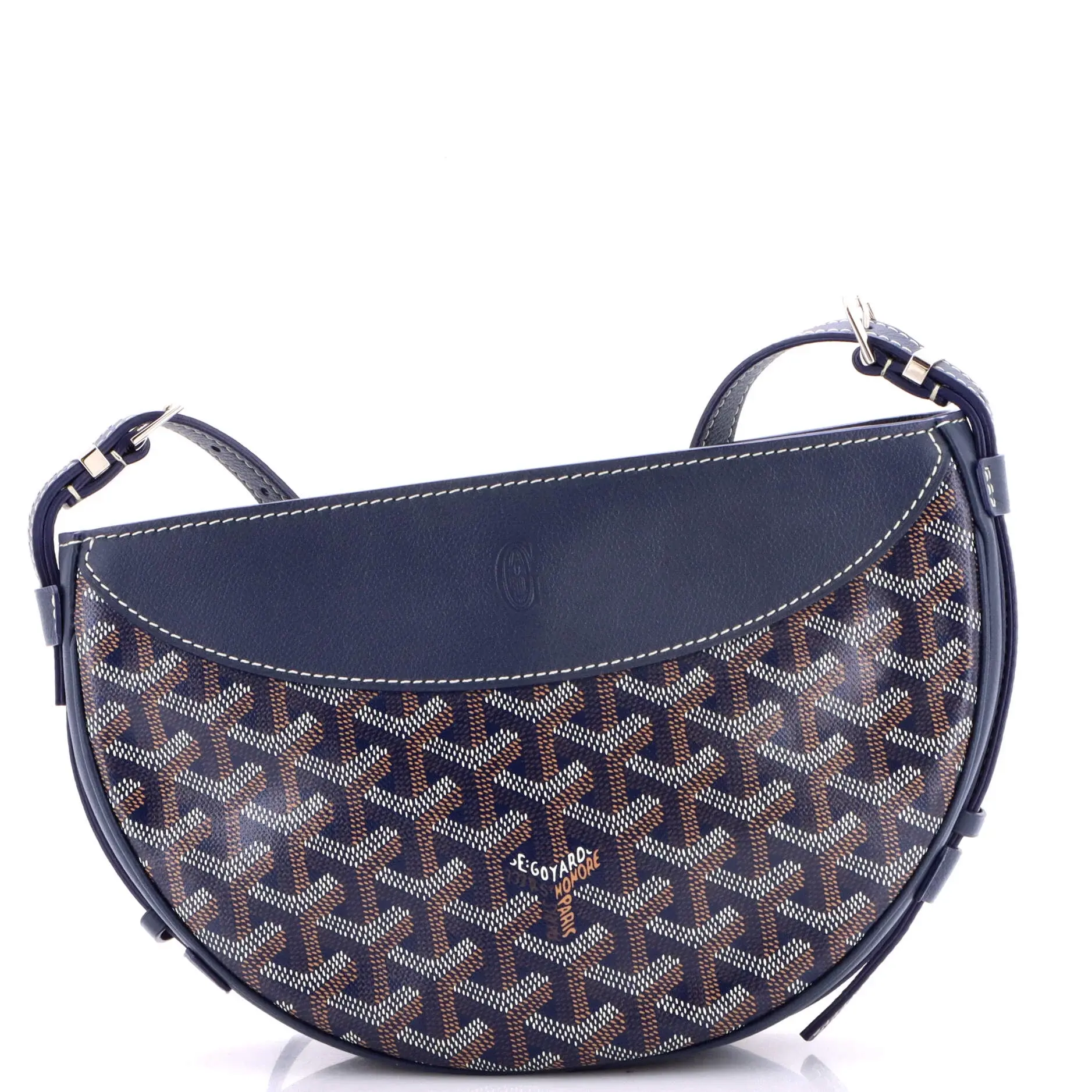 Pre-owned Goyard Canvas Coated Shoulder bags Hirondelle Shoulder Bag Coated Canvas and Leather by Rebag