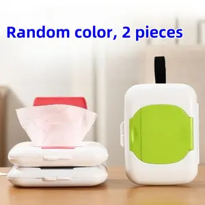 Portable Wet Wipe Dispenser Box with Sticky Pull Cord, Outdoor Travel Napkin Holder, Suitable for Strollers and Cribs, Odorless, Smooth Storage Box