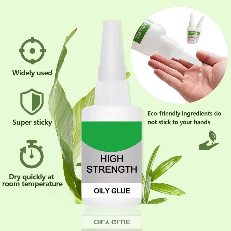 High Strength Oily Glue,Universal Super Glue,Welding High-Strength Oily Glue,  for Quick Repair of Metal, Plastic, , Glass, Jade and So On (3pcs)