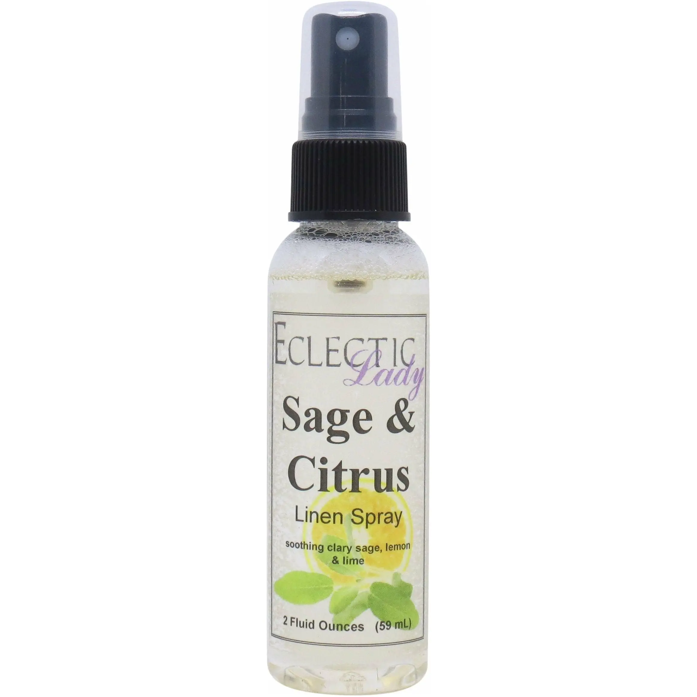 Sage and Citrus Linen and Sheet Spray - No Artificial Colors, Parabens, or Preservatives - Long-Lasting Scent for Bed, Fabric & Pillow