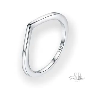 Quicksilver Raindrop Sterling Silver Stacking Ring