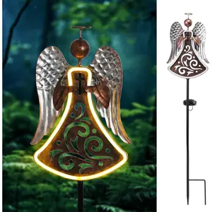 Solar Angel Garden Outdoor Lights, Solar Cemetery Grave Decoration  Metal Stakes, Sympathy Memorial , Garden Lawn Terrace Yard Art Easter,Solar Lights for Cemetery