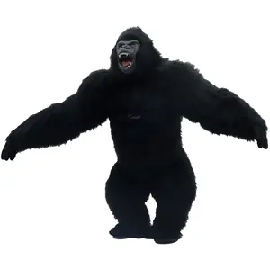 3-Meter Black Giant Gorilla Mascot Inflatable Costume, Plush Jumpsuit, Adult Halloween Style, Suitable for Heights 170-195 cm, Dress-Up Set for Role-Playing Parties & Carnivals, Battery-Included, Top Eye-Catching Choice for Nightclub Parties