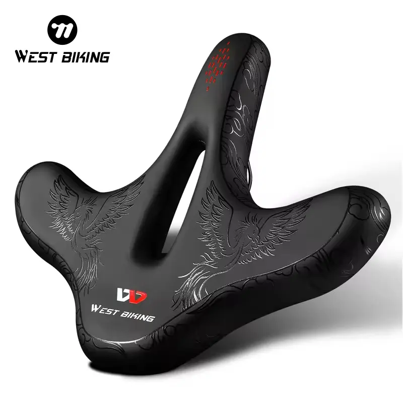 WESTBIKING Extra-large comfortable bicycle seat for maximum comfort. Replace the narrow and stiff bicycle saddle with a wide and soft cushioned seat for more comfortable cycling. Use it to rotate the bicycle.