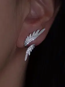 1 pair of gorgeous sparkling female wing earrings, fashionable and elegant Angel Wings creative design party and banquet style earrings, the perfect gift for women, High Quality Earrings