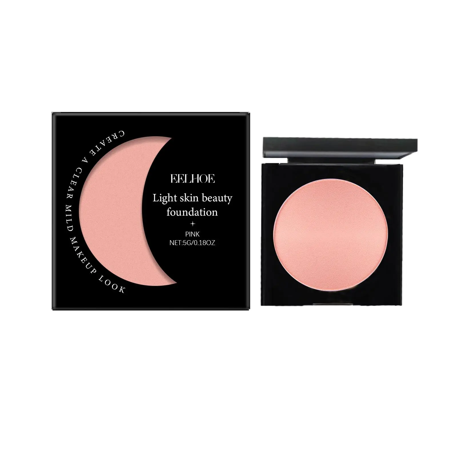 EELHOE Pink Hydrating Concealer Foundation, Light Moisturizing Translucent Oily Dry Skin Suitable Foundation