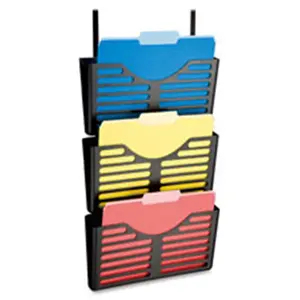 212 MAIN Pocket File with Hanger, 3-Pack Black Desk Organizer Tidy, File Tray, Stationery Office Supplies, Work Accessories