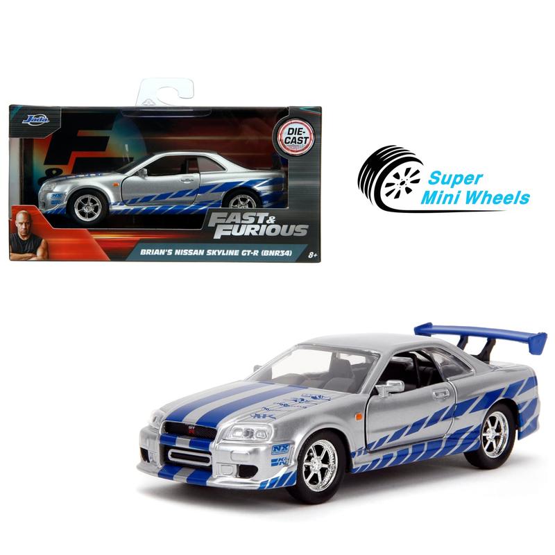 Jada 1:32 Fast & Furious Diecast Model Car - You Choose - R34,Supra,S200,F150,R33,RX-7,Charger,Jetta,370Z,Impala,Evolution and more