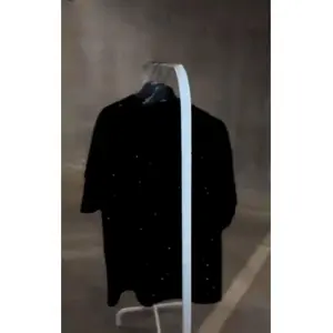 Pure Black Rhinestone Tee with Rhinestones Attribute