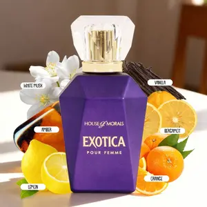 House of Morais Exotica Pour Femme Eau de Parfum 100ml (3.4 fl oz) Women’s Long Lasting Floral Citrus Fragrance