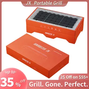 JX Portable Charcoal Grill – Instant Ignition, No-Cleanup All-in-One Kit for Camping, Picnics, Tailgating & Outdoor Cooking