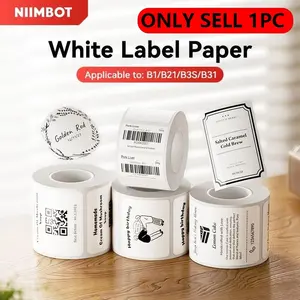 Niimbot Original Label Paper Roll 50x30mm Thermal Paper Logo, Compatible with Niimbot B21/b3s/b203 Label Makers, High-Quality Printing, Thermal Printing Labels