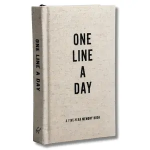 Canvas One Line a Day: A Five-Year Memory Book (Yearly Memory Journal and Diary, Natural Canvas Cover)