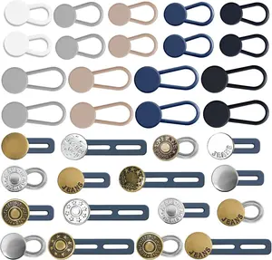 36 count Button Extenders for Jeans, Pants Button Waistband Extender, Flexible Adjustable Elastic  Extenders for Pants for Women Men, No-Sew Invisible Extenders Set Assorted Colors
