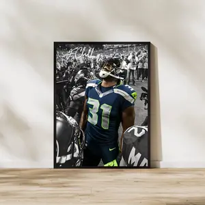 Kam Chancellor Seattle Seahawks Art Print  Seahawks Football Decor. NO FRAMED