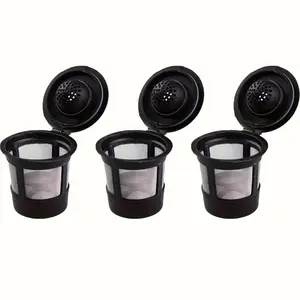 Reusable Coffee Filter Cup, 3 Counts BPA Free Universal Fit Refillable Coffee Filter Cup, Coffee Making Tool for Home Office Use