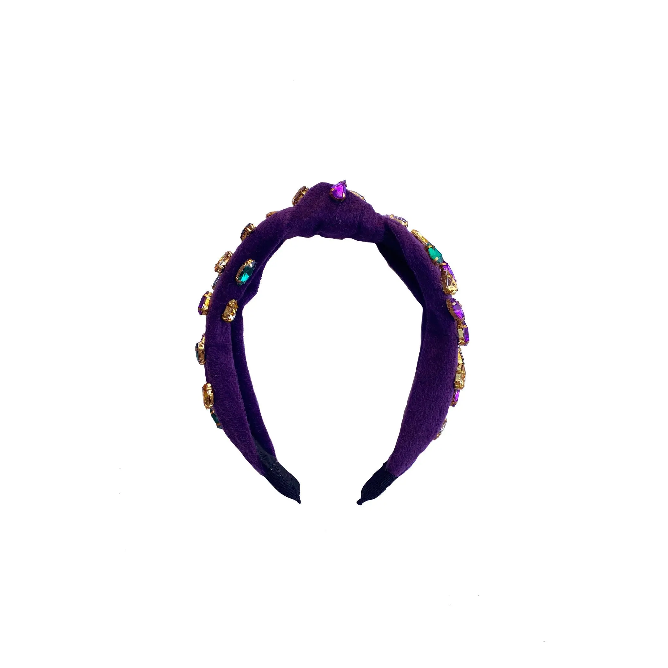 Headband with Jewels - Dark Purple