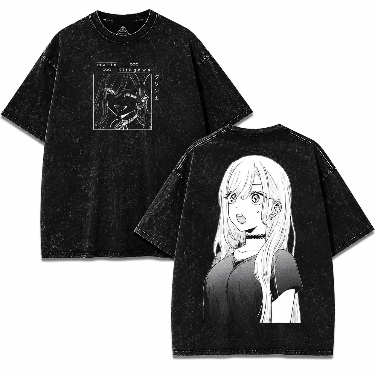 Men's My Dress-Up Darling Kitagawa Marin Anime T-Shirt - Casual Short-Sleeve Streetwear Top, Distressed Oversized Unisex High-Quality All-Season Couples T-Shirt  Men's T-Shirt  Vintage Washed Anime Print Tee Menswear Festive