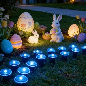 30LED Outdoor Solar Lawn Lights, IP44 Outdoor Waterproof Stake Lights Ideal for guiding small garden paths, courtyards, gardens, and lawn pathways Perfect for gardens, trails, camping, parties, weddings, Easter, and festive decorations