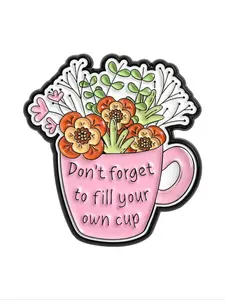 Inspirational Enamel Brooch Pin, Colorful Flower Design, Fashion Jewelry for Men and Women, Daily Wear, Perfect Gift for Friends