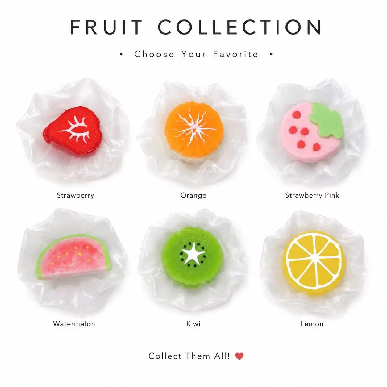Mix and Match Fruit Collection Taba Squishy Toy, Stress Relief Sensory Fidget Toy
