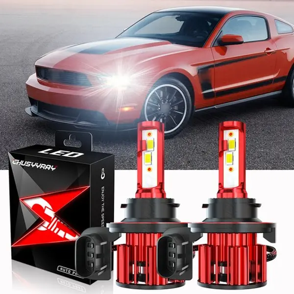For Ford Mustang 2005-2012 LED Headlight Kit High/Low Beam Bulbs White 6500K Led Headlamp