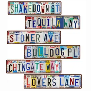 Vintage Shakedown St Metal Tin Signs Street Signs Man Cave Music Room Wall Decor Novelty Decor 16 x 4 Inches