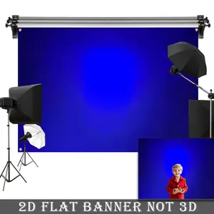 2D Flat Banner, 1pc Elegant Blue Gradient Backdrop - Versatile Party Banner for Birthdays, Weddings, Christmas, and Photo Booths, Dark Blue Polyester Background, Perfect for Events and Decorations, Party Decoration | Versatile Banner