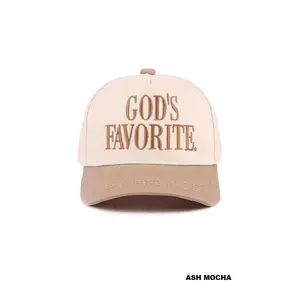 GOD'S FAVORITE-Two Tone canvas Cotton Trucker Cap